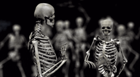 imagem animada de esqueletos dançando
