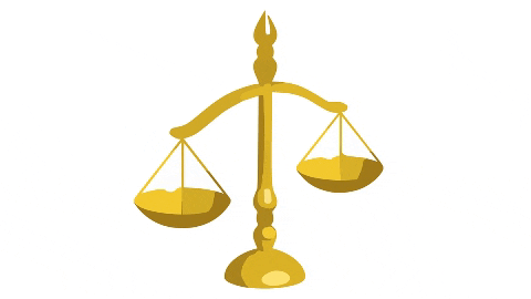 balança da justiça animada